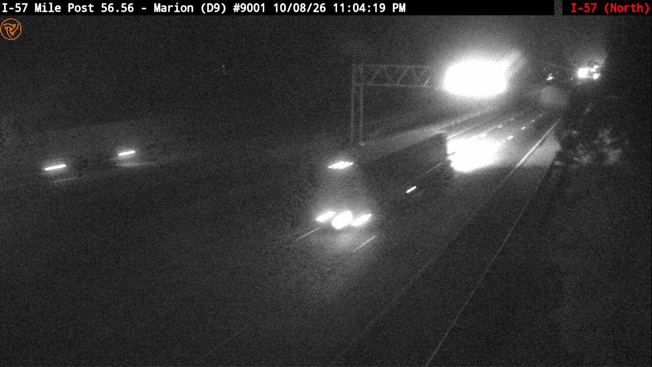 Photo from camera: I-57 NB at Marion (Mile Post 56.56)