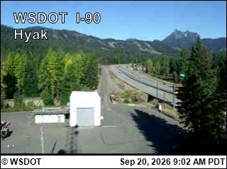 Snoqualmie Pass traffic camera: I-90 at MP 55.2: