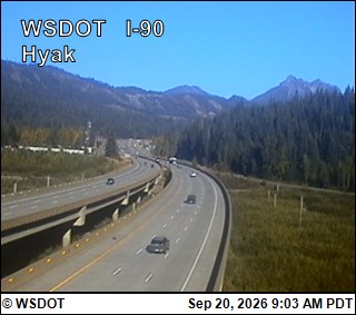 Snoqualmie Pass traffic camera: I-90 at MP 55.1: Hyak
