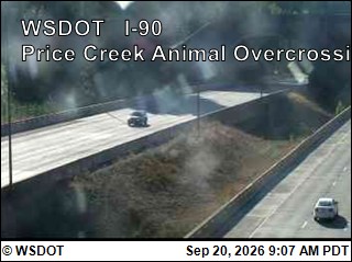 Snoqualmie Pass traffic camera: I-90 at MP 61.3 Animal Overcrossing