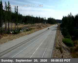 Donner Pass (Donner Summit, I-80) traffic camera: Hwy 80 at Donner Summit, Soda Springs