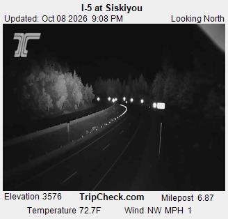 Photo from camera: I-5 at Siskiyou