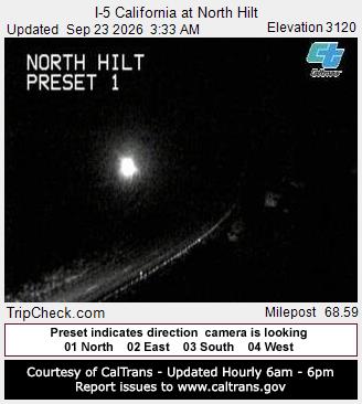 Photo from camera: I-5 California at North Hilt
