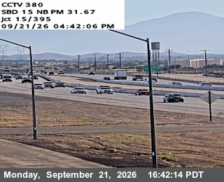 Photo from camera: I-15 : (380) US-395, Hesperia