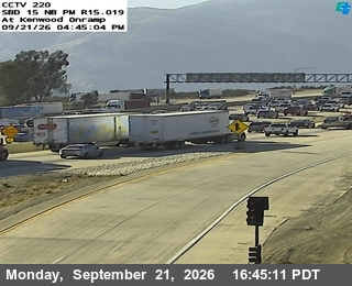 Photo from camera: I-15 : (220) NB Kenwood On, San Bernardino
