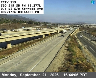 Photo from camera: I-15 : (219) 0.6mi South Of Kenwood, San Bernardino