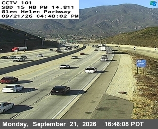 Photo from camera: I-15 : (101) Glen Helen Parkway, San Bernardino