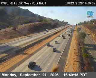 Photo from camera: (C386) NB 15 : JNO Mesa Rock Rd_T, Escondido