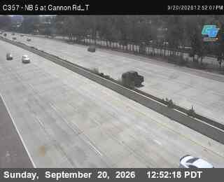 Photo from camera: (C357) I-5 : NB at Cannon Rd T, Carlsbad