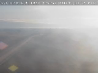 Photo from camera: I-76 MP 066.30 EB : 0.3 miles E of CO 39/CO 52 EB US 34 Ramp to EB I-76 in Wiggins