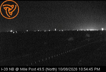 Photo from camera: I-39 NB at Mile Post 49.50