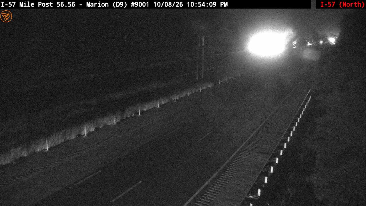 Photo from camera: I-57 NB at Marion (Mile Post 56.56)