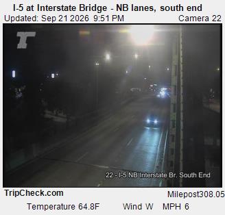 Photo from camera: I-5 at Interstate Bridge NB, south end