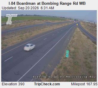Photo from camera: I-84 Boardman at Bombing Range Rd WB