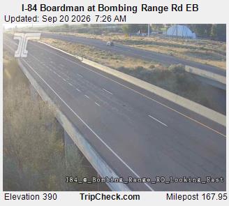 Photo from camera: I-84 Boardman at Bombing Range Rd EB