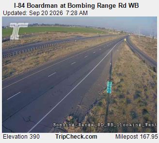 Photo from camera: I-84 Boardman at Bombing Range Rd WB