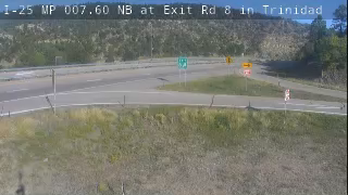 Photo from camera: I-25 MP 007.60 NB at Exit Rd 8 in Trinidad