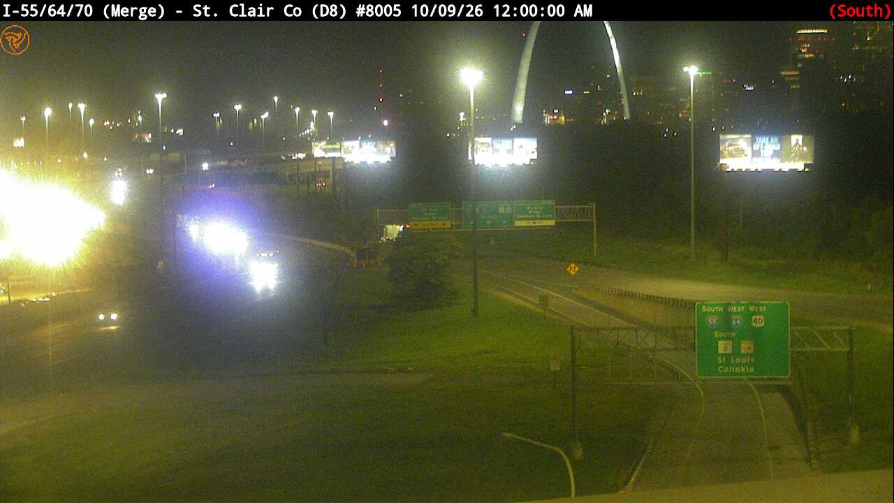 Photo from camera: I-55/64 at Milepost 2.6 (Merge)
