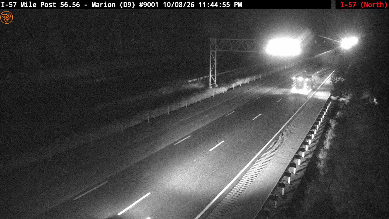 Photo from camera: I-57 NB at Marion (Mile Post 56.56)