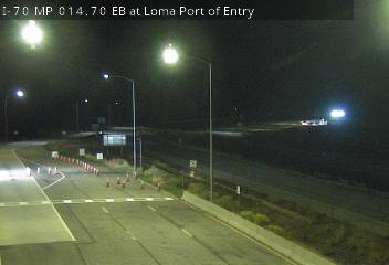 Photo from camera: I-70 MP 014.70 EB at Loma Port of Entry (Looking West)