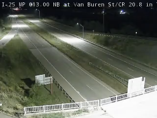 Photo from camera: I-25 MP 013.00 NB at Van Buren St/CR 20.8 in Trinidad