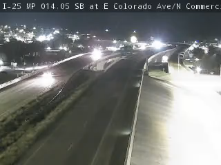 Photo from camera: I-25 MP 014.05 SB at E Colorado Ave/N Commercial St in Trinidad