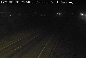 Photo from camera: I-70 MP 133.25 WB at Dotsero Truck Parking (Looking West)