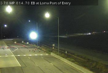 Photo from camera: I-70 MP 014.70 EB at Loma Port of Entry (Looking West)