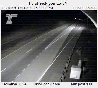 Photo from camera: I-5 at Siskiyou Exit 1