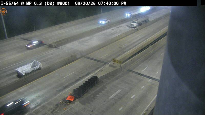 Photo from camera: I-55/64 at Poplar St Bridge (W)