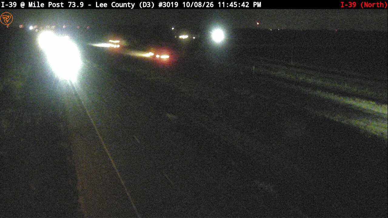 Photo from camera: I-39 SB at Mile Post 73.9 (N)