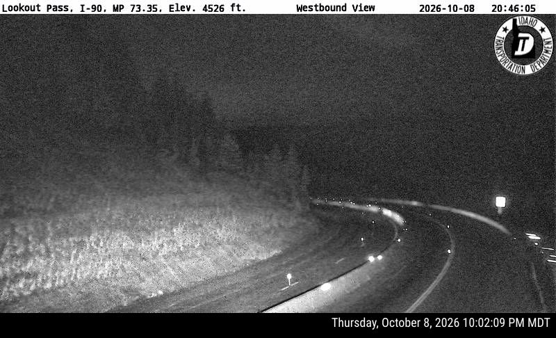 Photo from camera: I-90 Lookout Pass (view 2)
