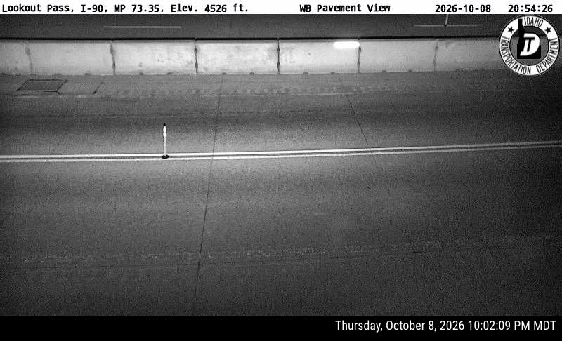 Photo from camera: I-90 Lookout Pass (view 3)