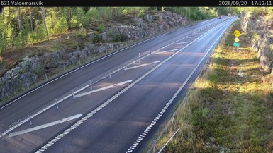 Bild från vägkamera: Valdemarsvik (väglagskamera)
