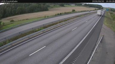 Bild från vägkamera: Forshällaån (väglagskamera)