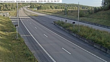 Bild från vägkamera: Gerumstunneln Södrabom norrgående