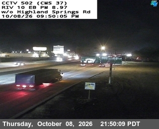 Photo from camera: I-10: (502) West of Highland Springs Avenue, Beaumont