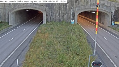 Bild från vägkamera: Gerumstunneln Södra mynning