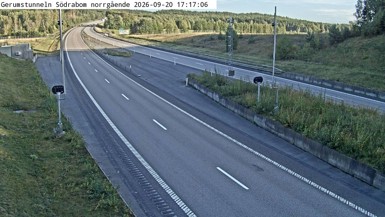 Bild från vägkamera: Gerumstunneln Södrabom norrgående