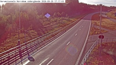 Bild från vägkamera: Gerumstunneln Norrabom södergående