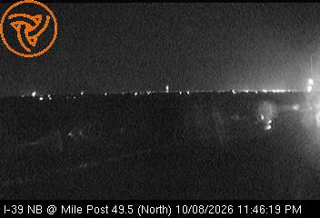 Photo from camera: I-39 NB at Mile Post 49.50
