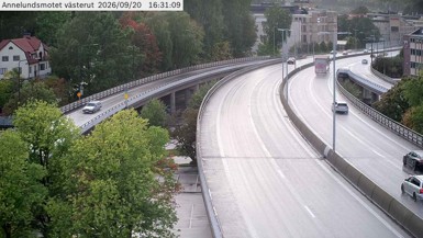 Bild från vägkamera: Annelundsmotet västerut