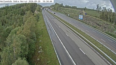 Bild från vägkamera: Hallandsås Södra norrut