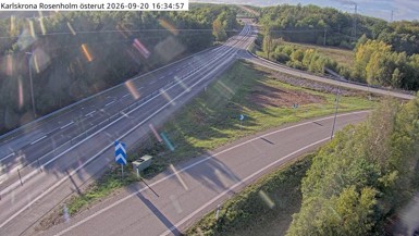Bild från vägkamera: Karlskrona Rosenholm österut