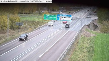 Bild från vägkamera: Stallbackabron Norra norrut