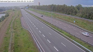 Bild från vägkamera: Halmstad Syd norrut