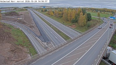 Bild från vägkamera: Halmstad Norra norrut