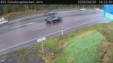 Bild från vägkamera: Göteborgsbacken, övre (väglagskamera)