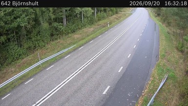 Bild från vägkamera: Björnshult (väglagskamera)