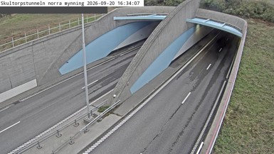 Bild från vägkamera: Skultorpstunneln Norra Mynning